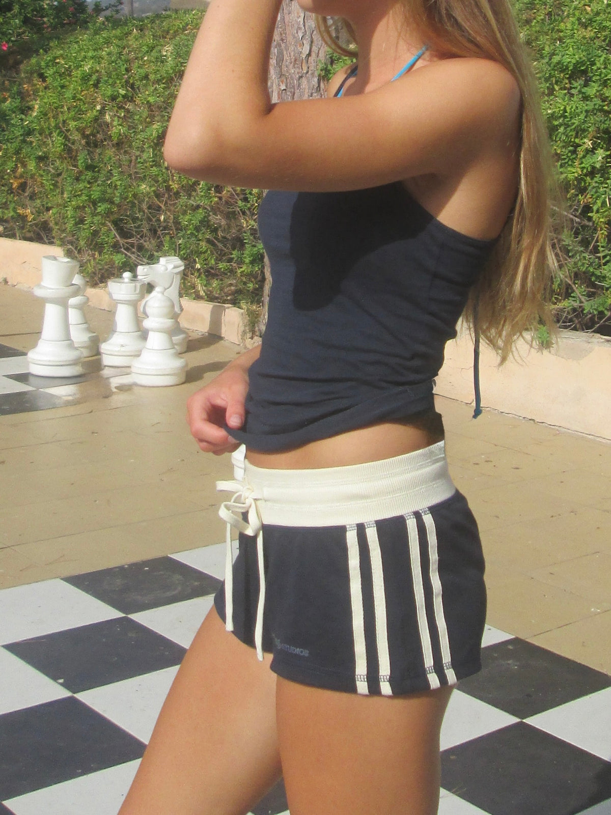 Navy Track Shorts