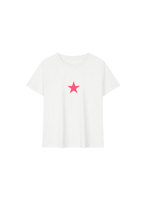 Coral Star Baby Tee
