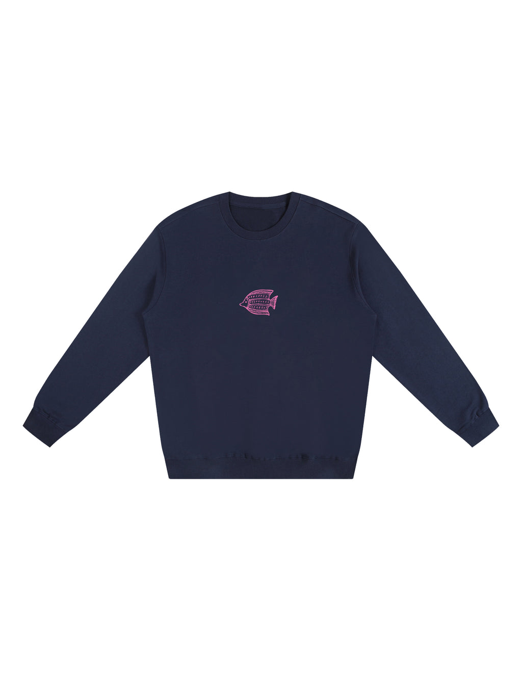 Navy Pink Fish Sweatshirt
