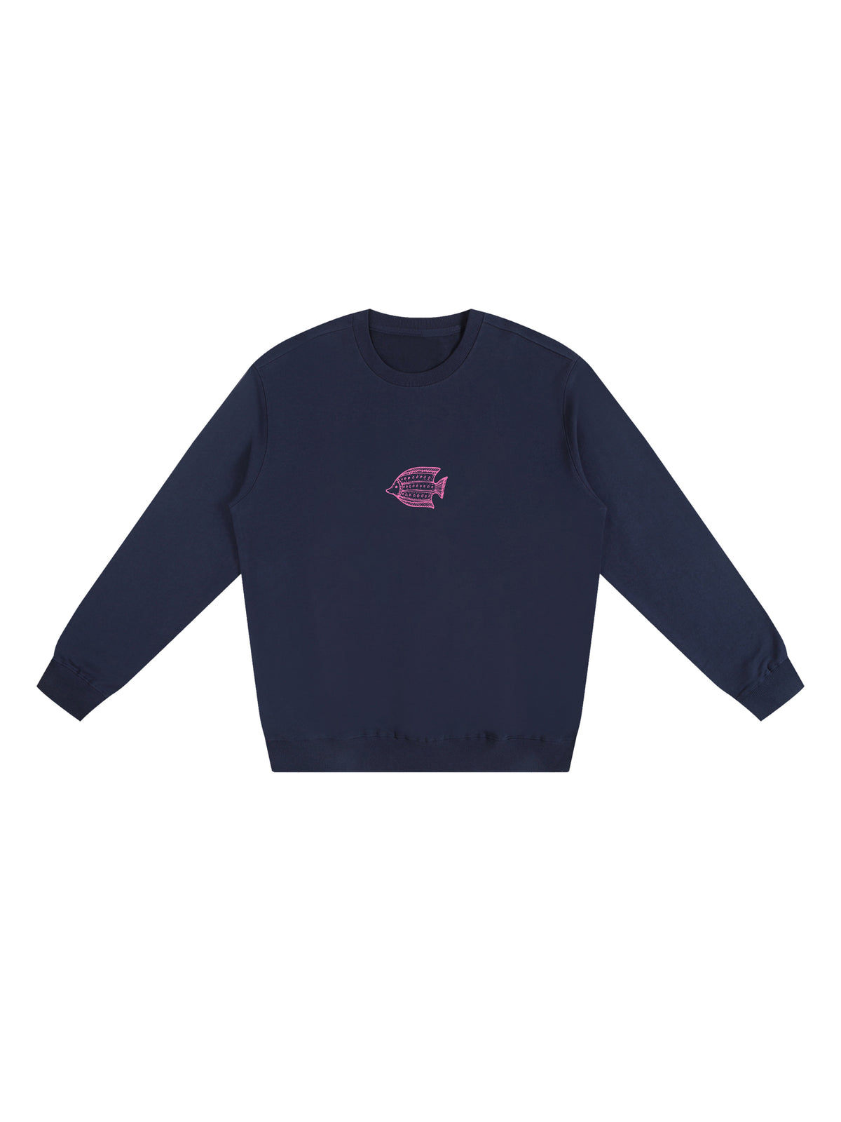 Navy Pink Fish Sweatshirt